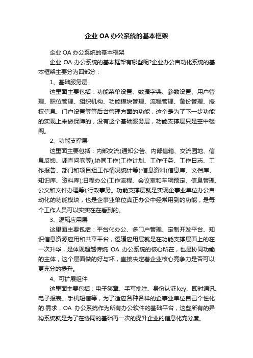 企业OA办公系统的基本框架