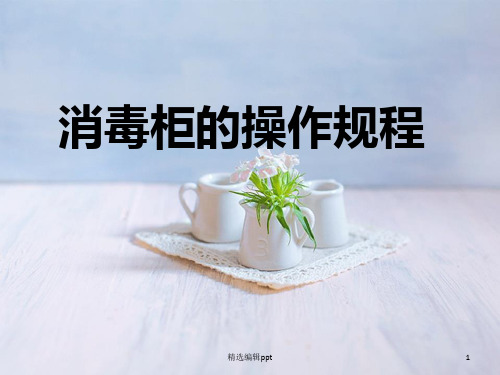 消毒柜的操作规程ppt课件