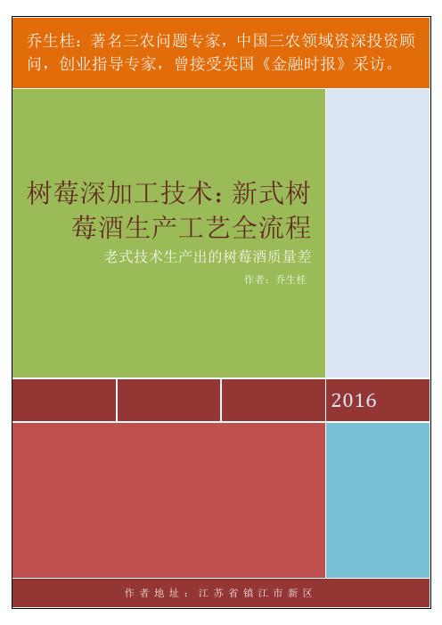 树莓深加工技术：新式树莓酒生产工艺全流程