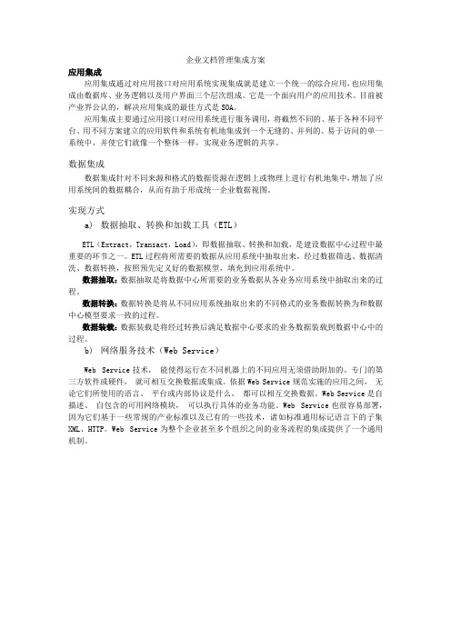 企业文档管理集成方案