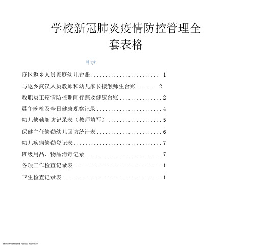 学校新冠肺炎疫情防控表格--班级用品、物品消毒记录