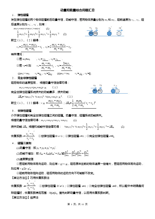 动量和能量综合问题