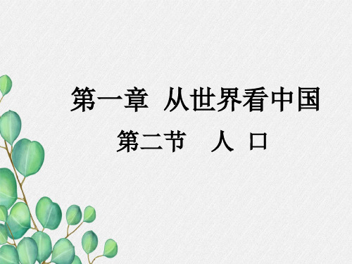 《人口》PPT课件 (公开课获奖)2022年人教版地理 (9)