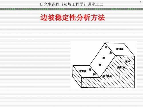 边坡稳定性分析方法2011