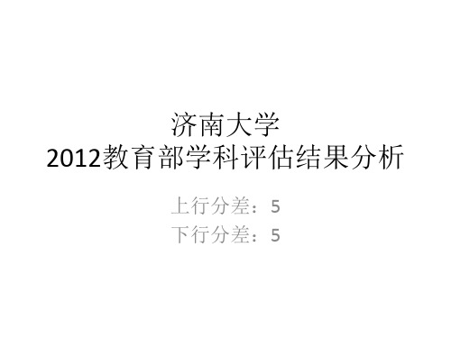 五分分差内-济南大学2012年教育部学科评估结果分析.