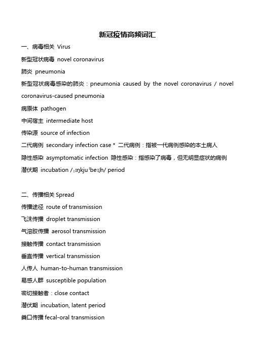 2020高考英语新冠肺炎作文高频词汇及范文