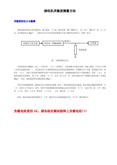 接收机灵敏度测量方法