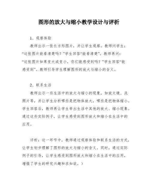 图形的放大与缩小教学设计与评析