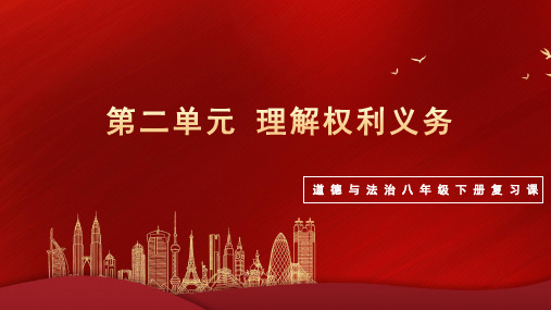 第二单元 理解权利义务(复习课件)-2022-2023学年道德与法治八年级下册单元复习课件(部编版)