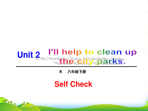 人教版八年级英语下册Unit2 Self Check 第六课时课件