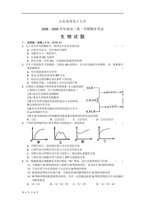 山东省青岛十九中