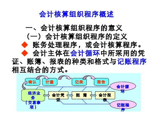 基础会计(10.1.2)--会计核算组织程序概述