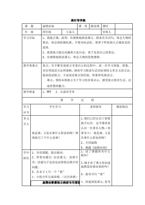 部编版《扁鹊治病》完美版教案2