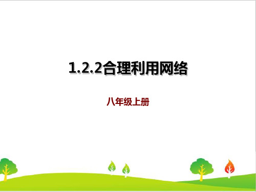 最新人教部编版八年级道德与法治上册《合理利用网络》精品课件