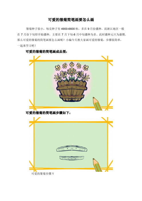 可爱的雏菊简笔画要怎么画