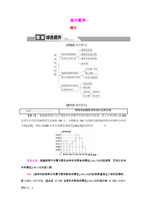 2020_2021学年高中数学第2章统计章末综合提升学案含解析新人教A版必修3