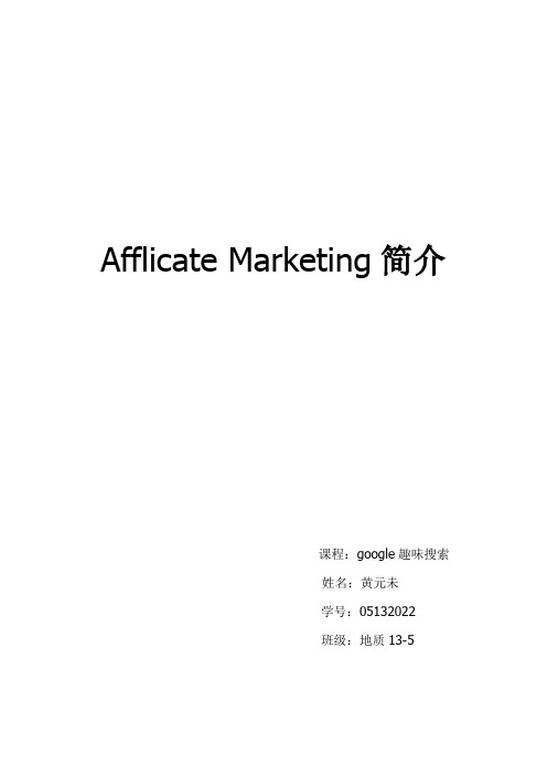 Afflicate Marketing简介