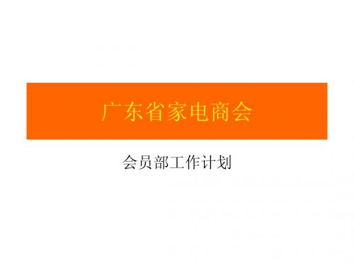 广东省家电商会PPT