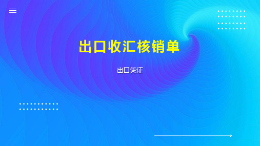 出口收汇核销单