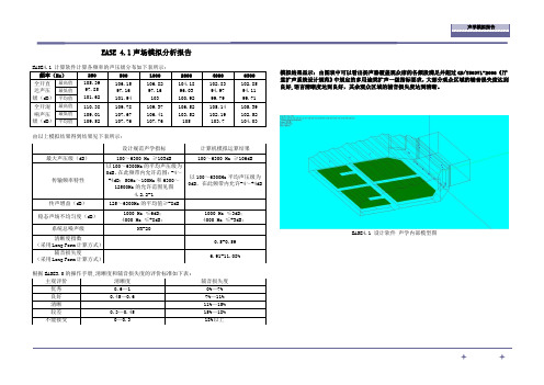 ease声场模拟分析报告