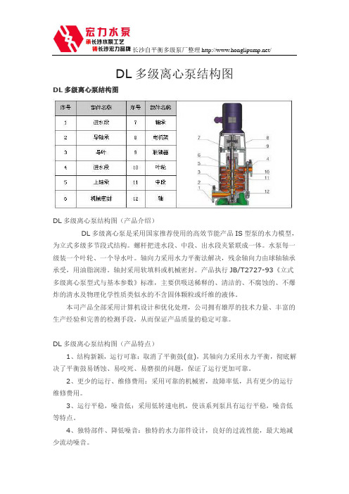 DL多级离心泵结构图