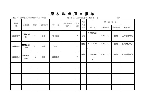 钢筋准用申报02