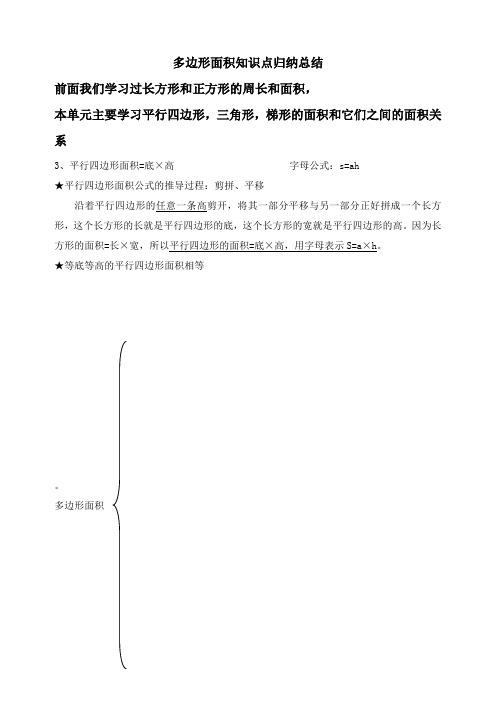 多边形面积知识点归纳总结