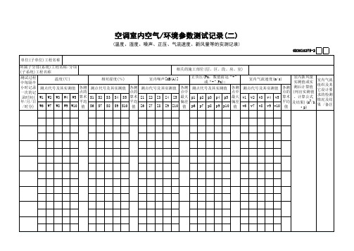 GD3010275-2空调室内空气环境参数测试记录(二)