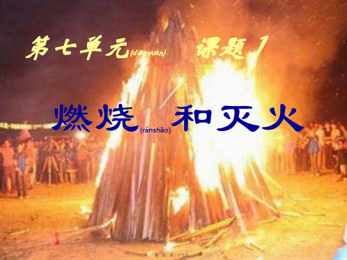 九年级化学上册第七单元课题1燃烧和灭火