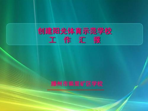 阳光体育汇报材料