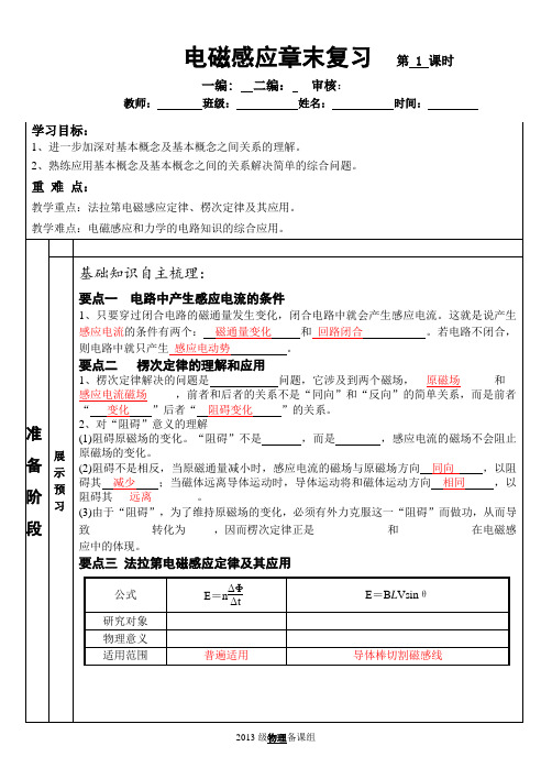 电磁感应复习