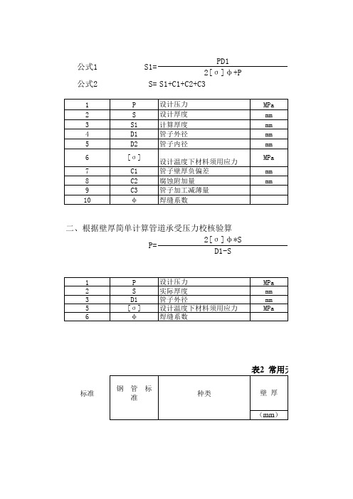 钢管壁厚计算2019