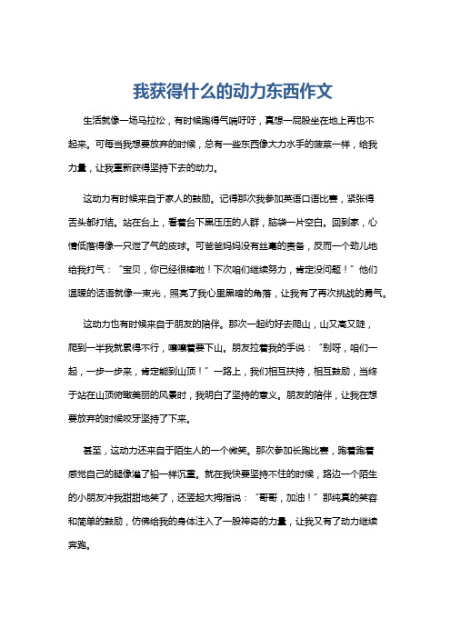 我获得什么的动力东西作文