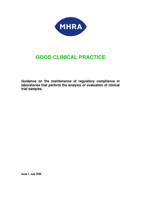 GCP Lab Guidance  Issue 1-MHRA