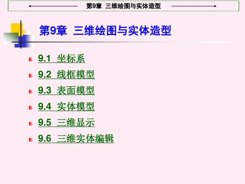 AutoCAD培训第12 13讲  三维