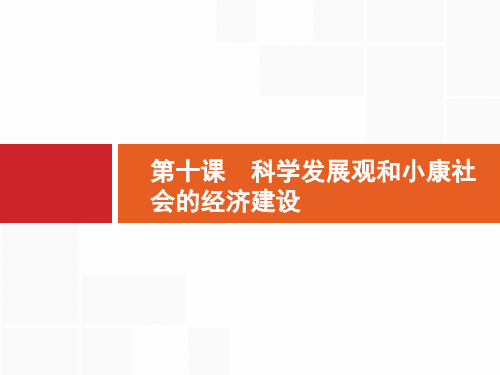 2019高三政治人教一轮课件：1.10 科学发展观和小康社会的经济建设