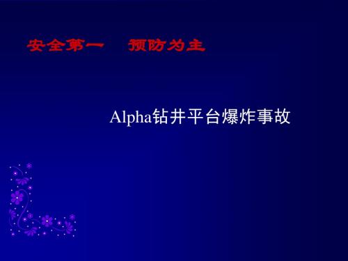 阿尔法钻井平台爆炸事故