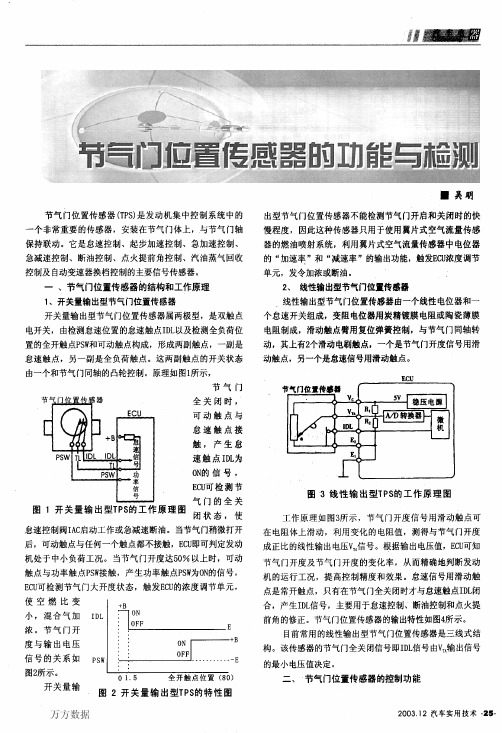 节气门位置传感器的功能与检测[1]