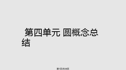 六年级数学圆的知识点总复习PPT课件