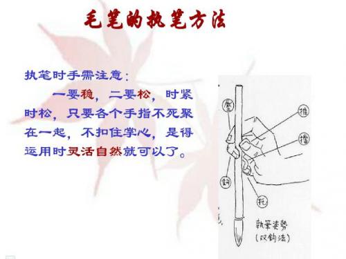 毛笔字基本笔画教学