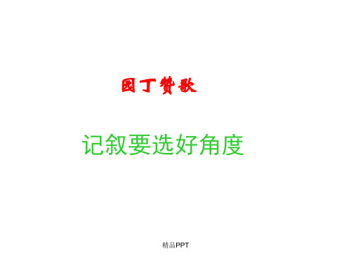 人教版高中语文必修1表达交流园丁赞歌 记叙要选好角度课件(1)