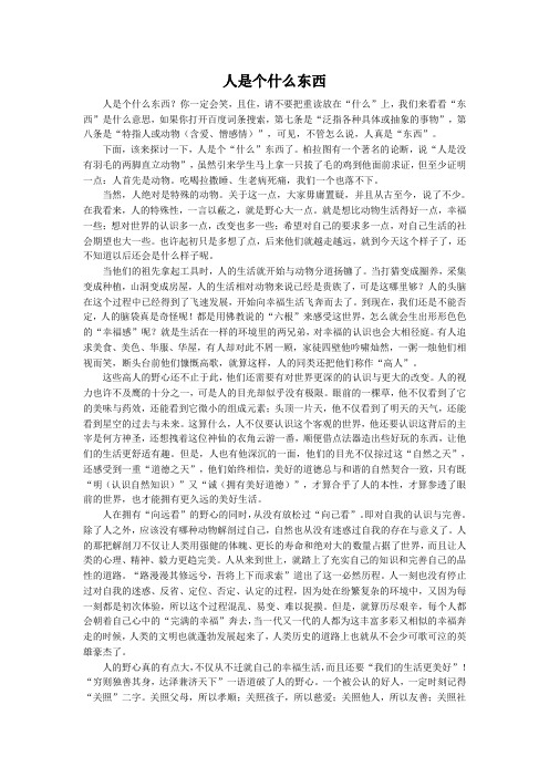 人是个什么东西