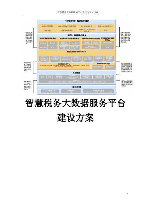 智慧税务大数据服务平台建设方案