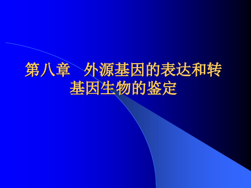 外源基因的表达和转基因生物的鉴定