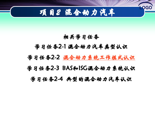 13.学习任务2-2 混合动力汽车工作模式认识 