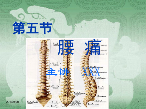 中医内科学--腰痛