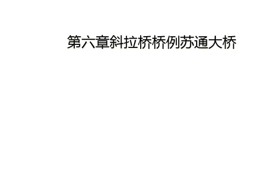 第六章斜拉桥桥例苏通大桥