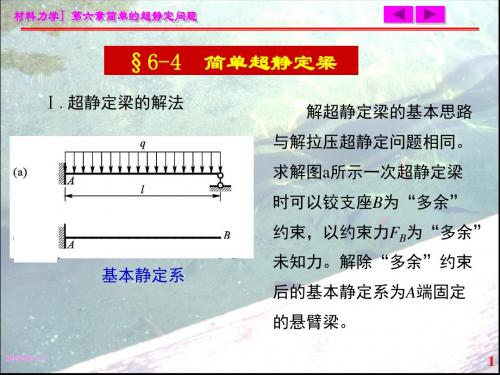 简单超静定梁-PPT精品文档