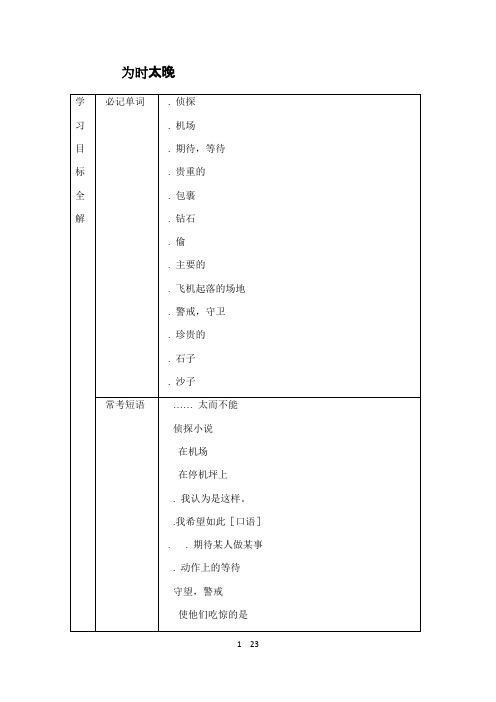 (待分)新概念二79课知识点整理