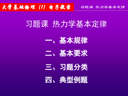 大学基础物理电子教案：9习题课热力学基本定律